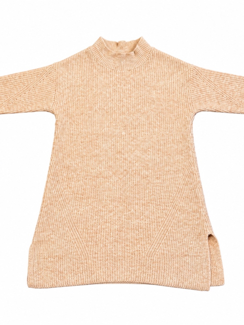 Old Navy Dusty Rose Ribbed Mock Neck Longline Tunic Sweater Size Small